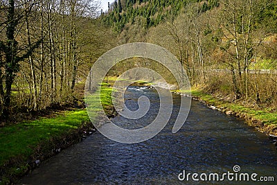 Nagold river in Bad Liebenzell Schwarzwald germany Stock Photo