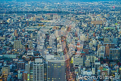 Nagoya cityscape in twilight time, japan Editorial Stock Photo