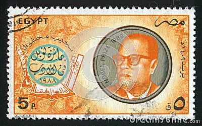 Naguib Mahfouz Editorial Stock Photo
