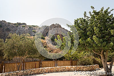 Visiting Nahal Mearot Nature Reserve Stock Photo