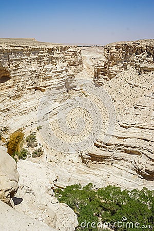 The Nahal Zin in Negev Desert, Israel Stock Photo