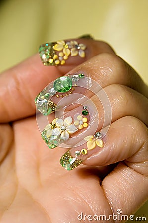 Nail Art Stock Photo