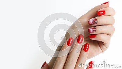 Nail art manicure Stock Photo
