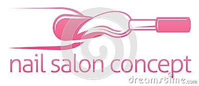 Nail Bar or Salon Concept Vector Illustration