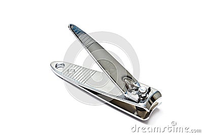 Nail clippers isolated on white Stock Photo