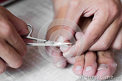 Nail clipping Stock Photo