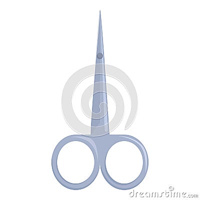 Nail cut scissors icon cartoon vector. Grooming pedicure Vector Illustration