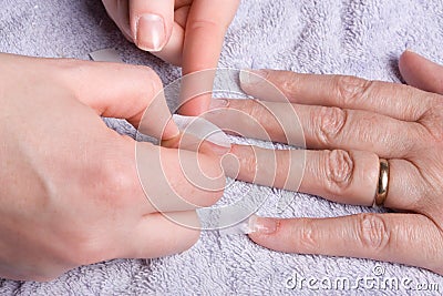 Nail Extensions Stock Photo