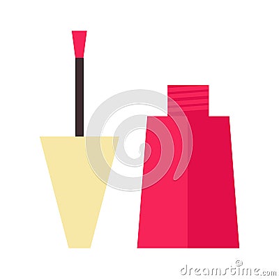 Nail polish bottle vector on white background Vector Illustration