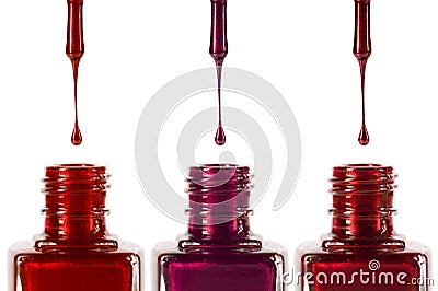 Nail polish and bottles Stock Photo