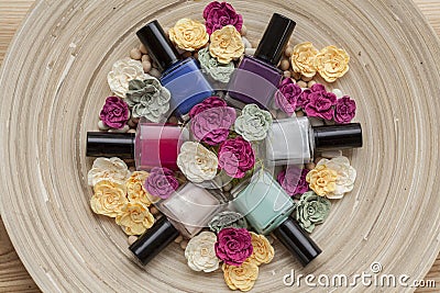 Nail polishes Stock Photo