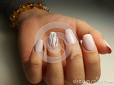 Spring manicure Stock Photo