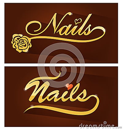 Nails saloon symbol Vector Illustration