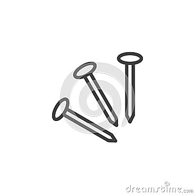 Nails tool line icon Vector Illustration