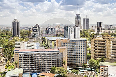 Nairobi cityscape - capital city of Kenya Stock Photo
