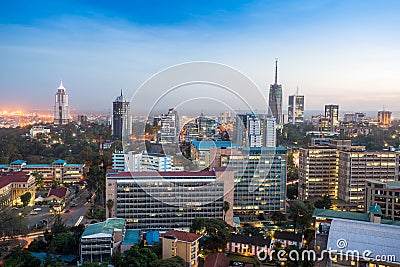 Nairobi cityscape - capital city of Kenya Stock Photo