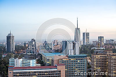 Nairobi cityscape - capital city of Kenya Stock Photo