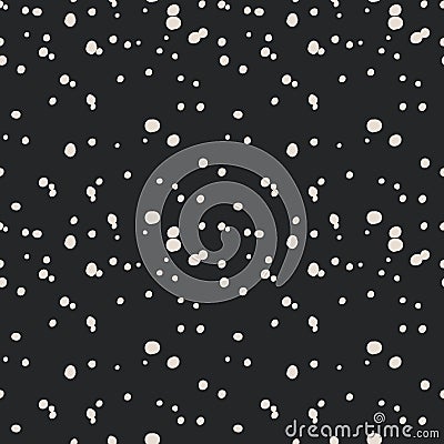 Naive boho pattern black and white spots Vector Illustration