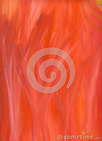 Naive red & orange forest background Stock Photo