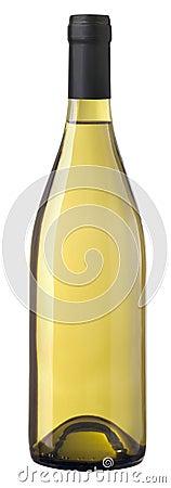 Naked bottle of Chardonnay wine Stock Photo