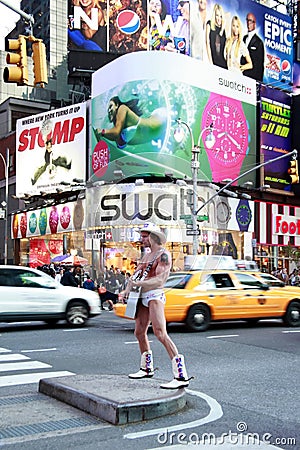 Naked Cowboy Editorial Photo | CartoonDealer.com #27832159