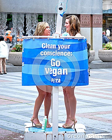 Naked Peta Ladies Protest Editorial Photo | CartoonDealer.com #14666141