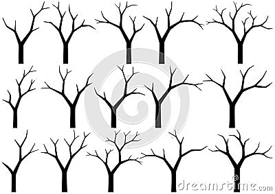 Naked trees Vector Illustration