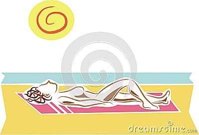 Naked woman Vector Illustration
