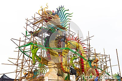 Nakhon sawan festival,lamp,hanging lamp,king lght ,Chinese New Year, Chinese New Year activities, dragon,dragon dance , The Chines Stock Photo