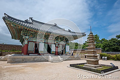 Naksansa Korean Buddhist temple complex in the Jogye order in Gangwon Province South Korea Editorial Stock Photo