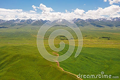 Nalati grassland with the blue sky Stock Photo