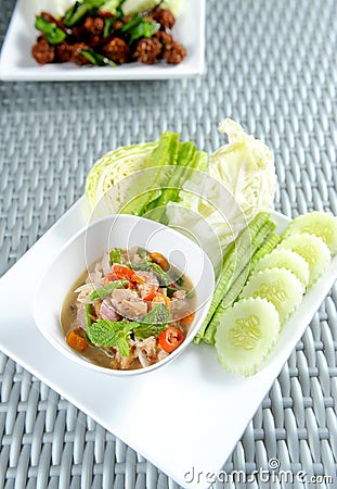Nam Prik thai food Stock Photo