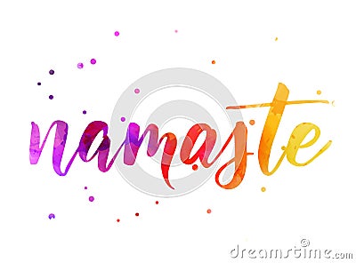 Namaste lettering Vector Illustration