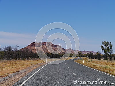 Namatjira road along the ranges Stock Photo