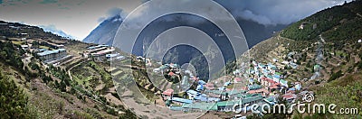 Namche Bazaar - Everest village Editorial Stock Photo