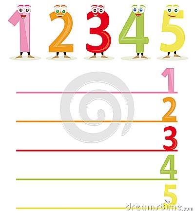 The name of the numbers, part 1 Stock Photo