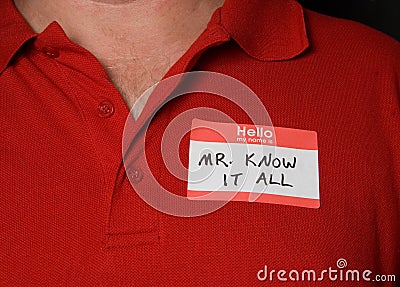 Name Tag Stock Photo