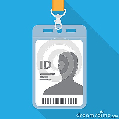 Name tag for ID Vector Illustration