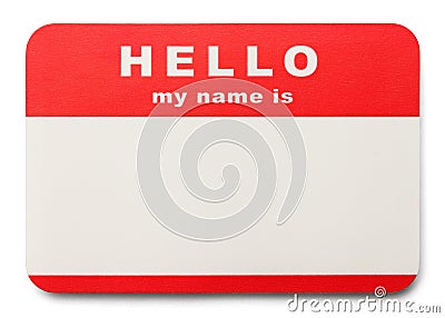 Name Tag Stock Photo