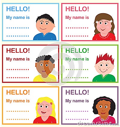 Name Tags For Kids Royalty Free Stock Photography - Image: 20976677