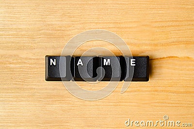 Name word Stock Photo