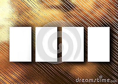 Namecard mockup template background with crooked line pattern background Stock Photo