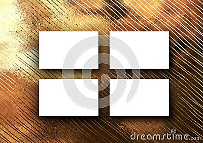 Namecard mockup template background with crooked line pattern background Stock Photo