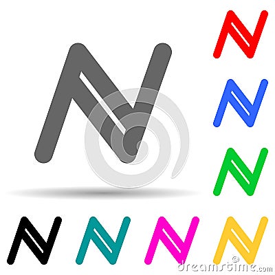 namecoin multi color style icon. Simple glyph, flat vector of crypto icons for ui and ux, website or mobile application Stock Photo