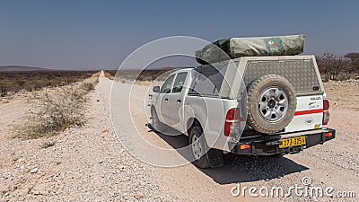 Road trip and safaris in Namibia`s national parks Editorial Stock Photo