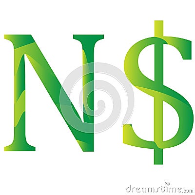 Namibian dollar currency symbol icon of Namibia Vector Illustration