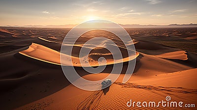 Namibian dunes in sunset Stock Photo