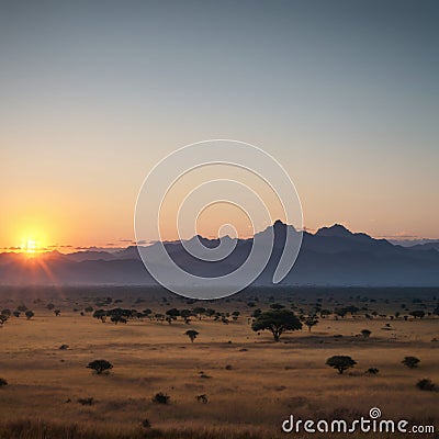 Namibian landscapes made with Generative AI Stock Photo