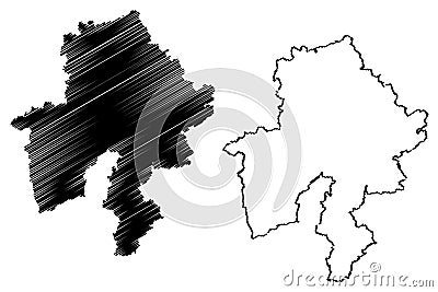 Namur Province Kingdom of Belgium, Provinces of Belgium, Walloon Region map vector illustration, scribble sketch Namur map Vector Illustration