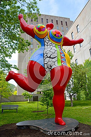 Nana sculpture by Niki de Saint Phalle Editorial Stock Photo